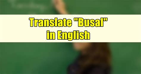 busal in english